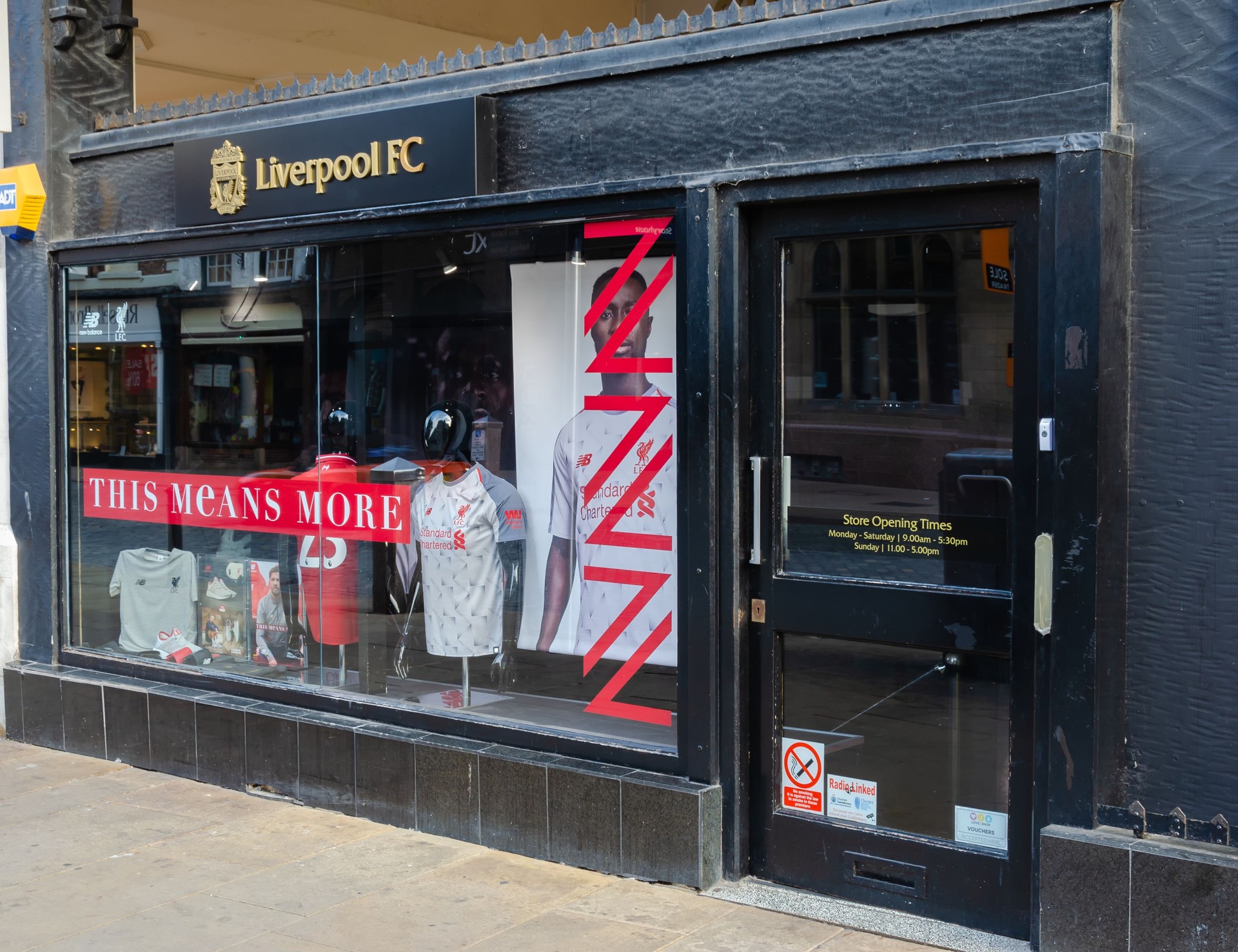 Liverpool Football Club retail shop in Chester